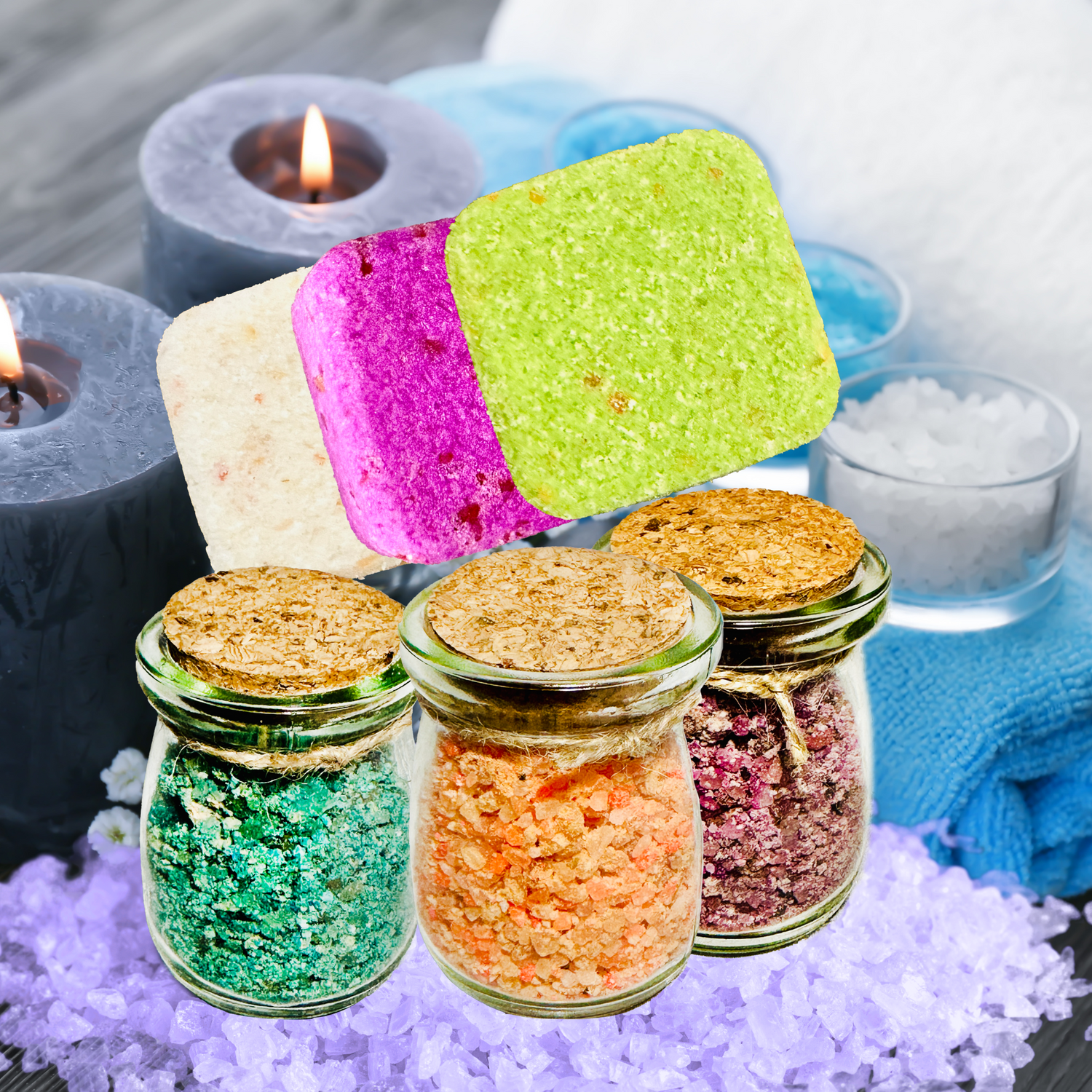 Natural Bath Salts and Salt Soaks Collection