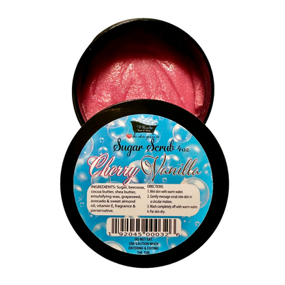 Cherry Vanilla Whipped Shea Sugar Scrub Cocoa Butter 4 oz