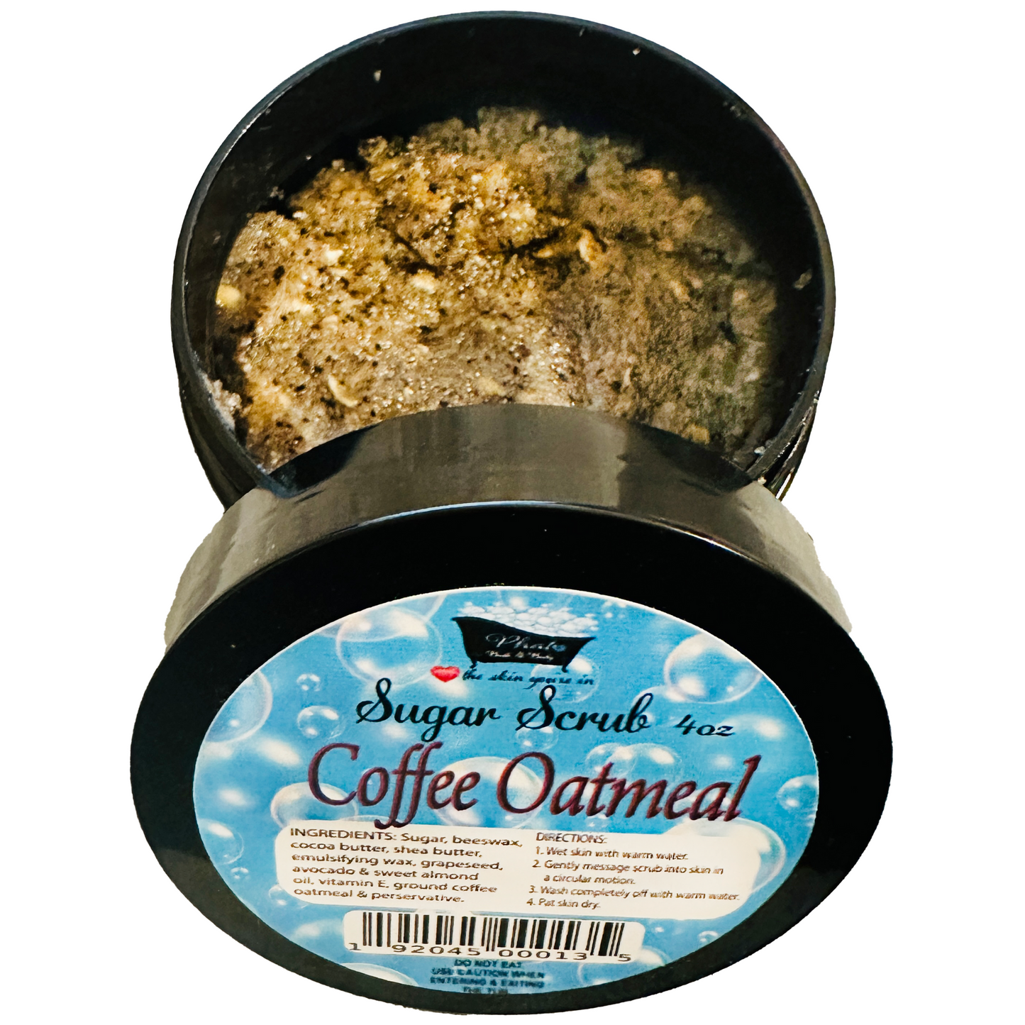 Coffee and Oatmeal All Natural Sugar Scrub Avocado Oil 4 oz