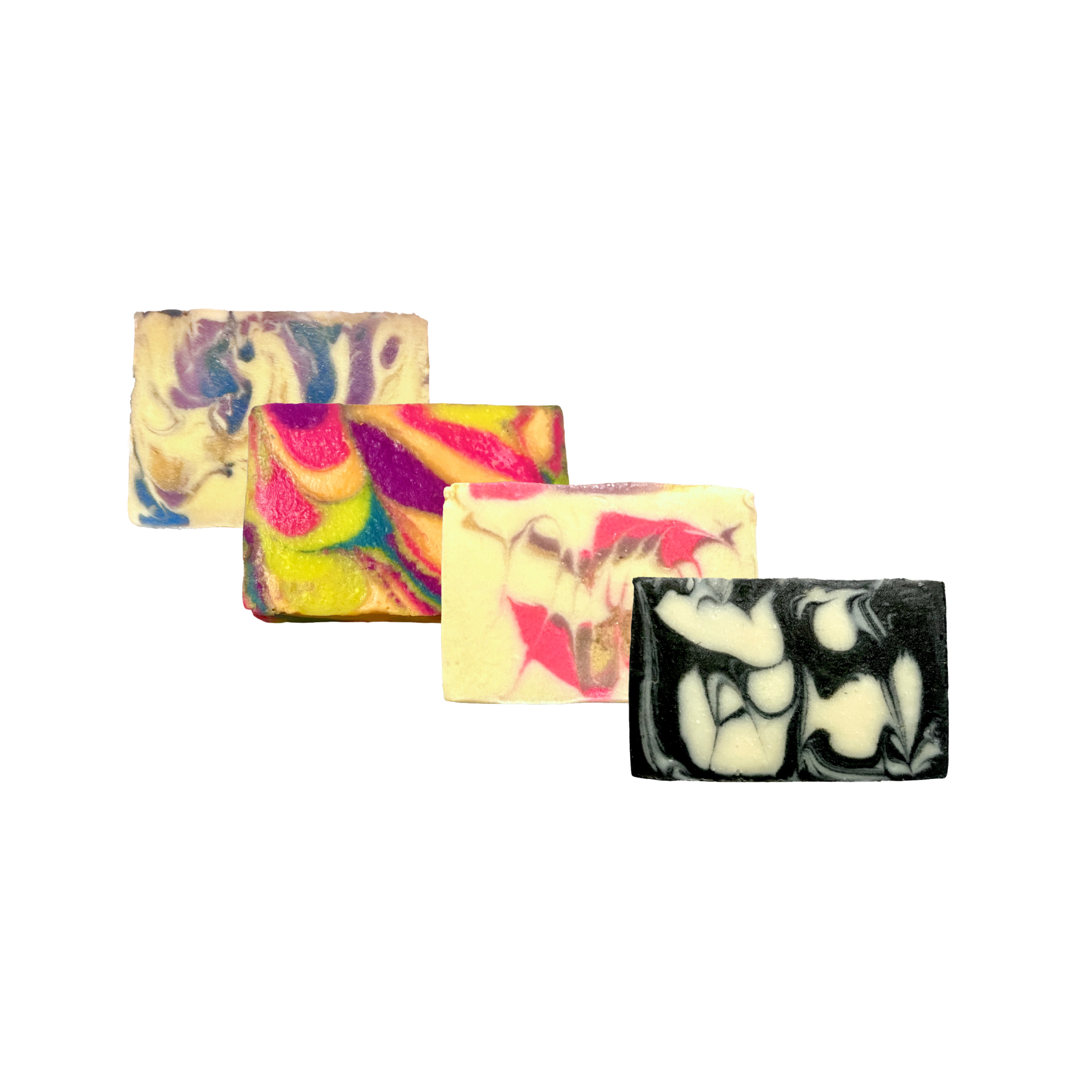 4 Handmade Natural Bar Soaps in Assorted Scents Coconut & Olive Oil Soap