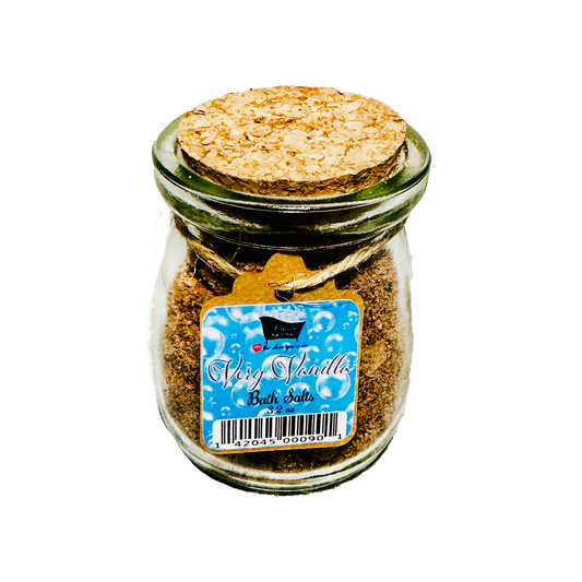 Very Vanilla Natural Bath Salts with Kaolin Avocado & Sea Salt Bath Soak | 3.5 oz