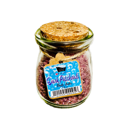 Dark Patchouli Signature Scent Natural Bath Salts with Kaolin Avocado & Sea Salt Bath Soak | 3.5 oz