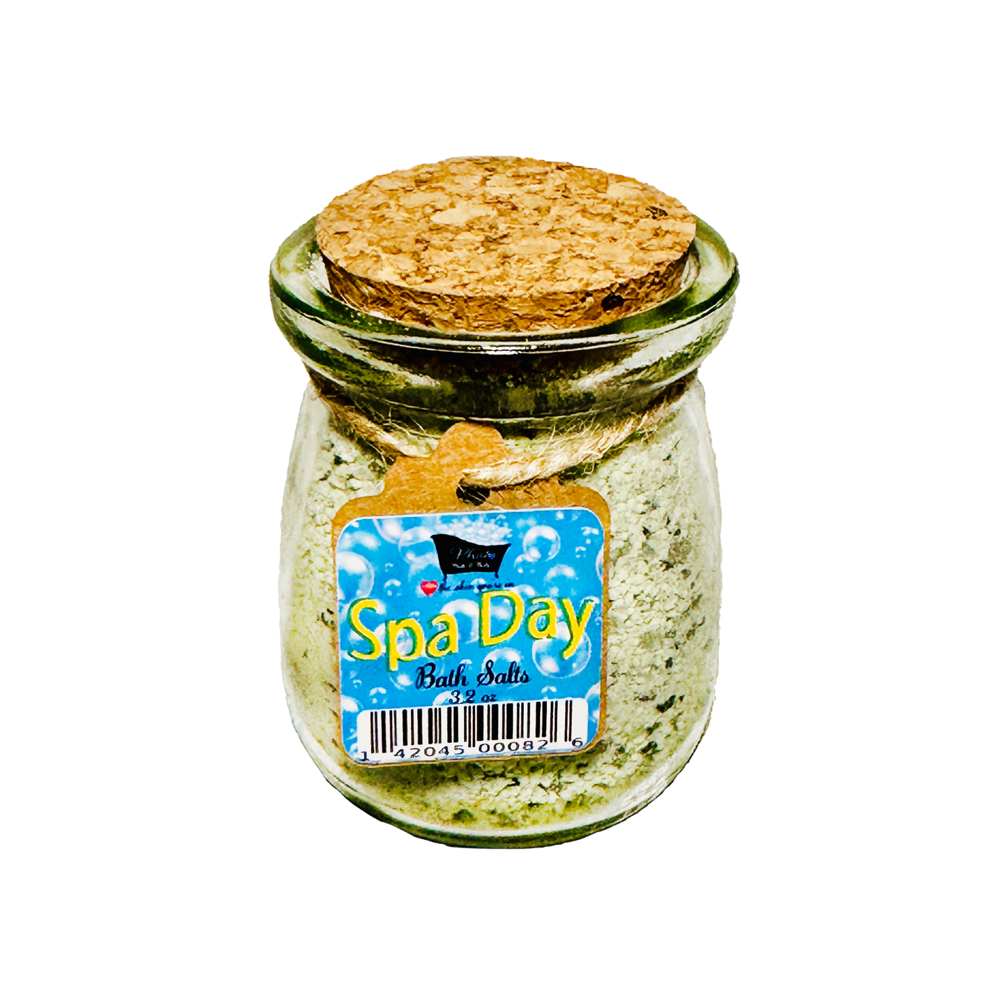 Spa Day Natural Bath Salts with Kaolin Avocado & Sea Salt Mint Lemon Eucalyptus | 3.5 oz