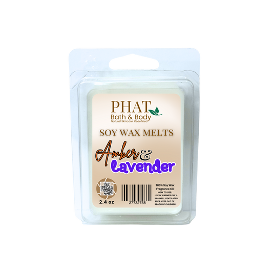 Amber & Lavender Natural Soy Wax Melts Black Amber and Lavender Type | 2.4 oz