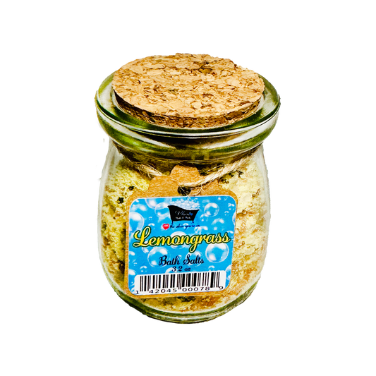 Lemongrass Natural Bath Salts with Kaolin Avocado & Sea Salt Bath Soak | 3.5 oz