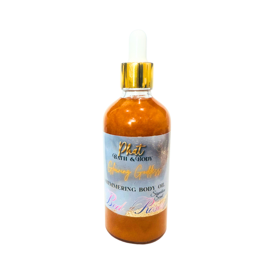 Bed of Roses Signature Scent Glowing Goddess Natural Shimmer Body Oil | 3.2 oz