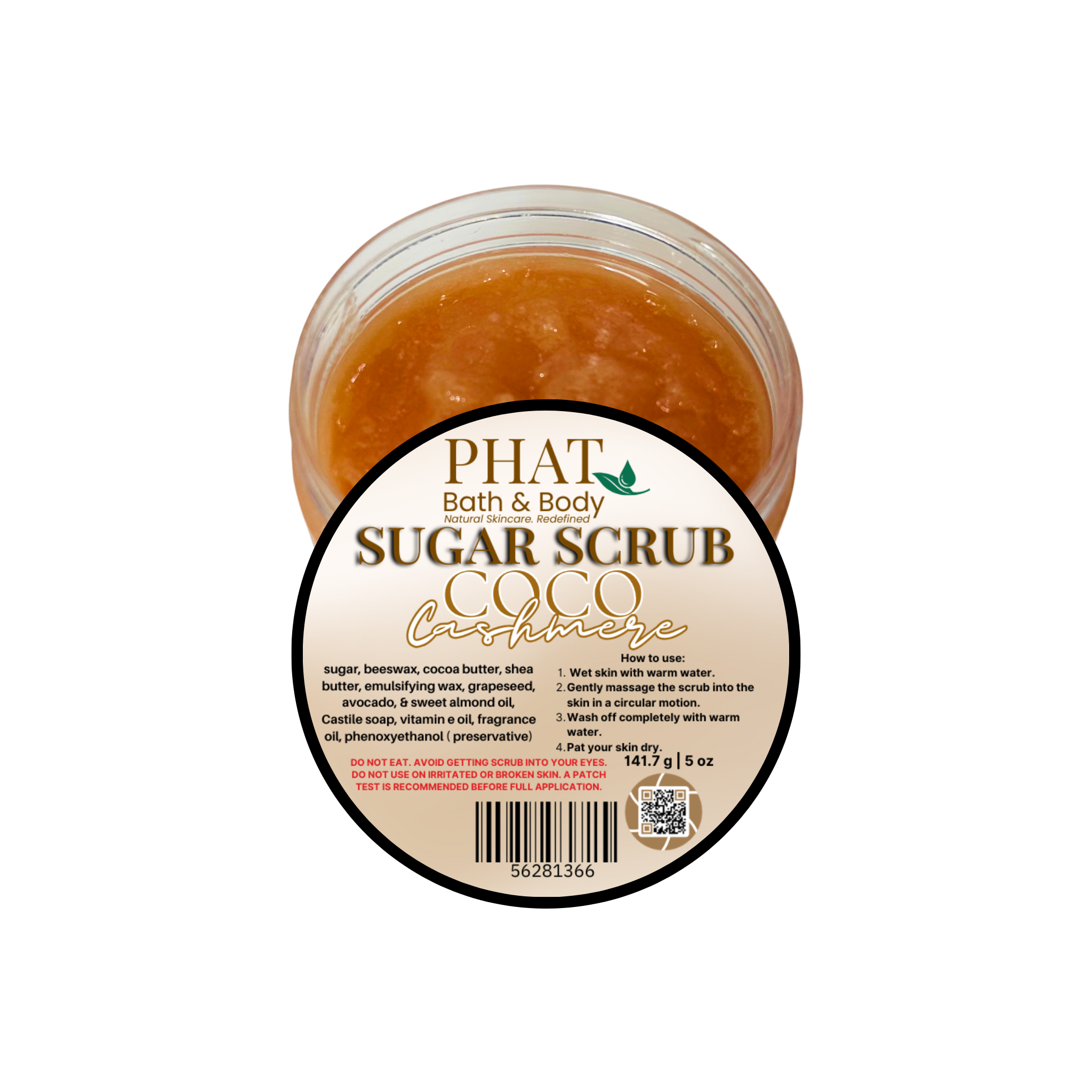 Coco Cashmere Whipped Sugar Scrub with Cocoa Butter Cocoa Butter Cashmere Type | 5 oz