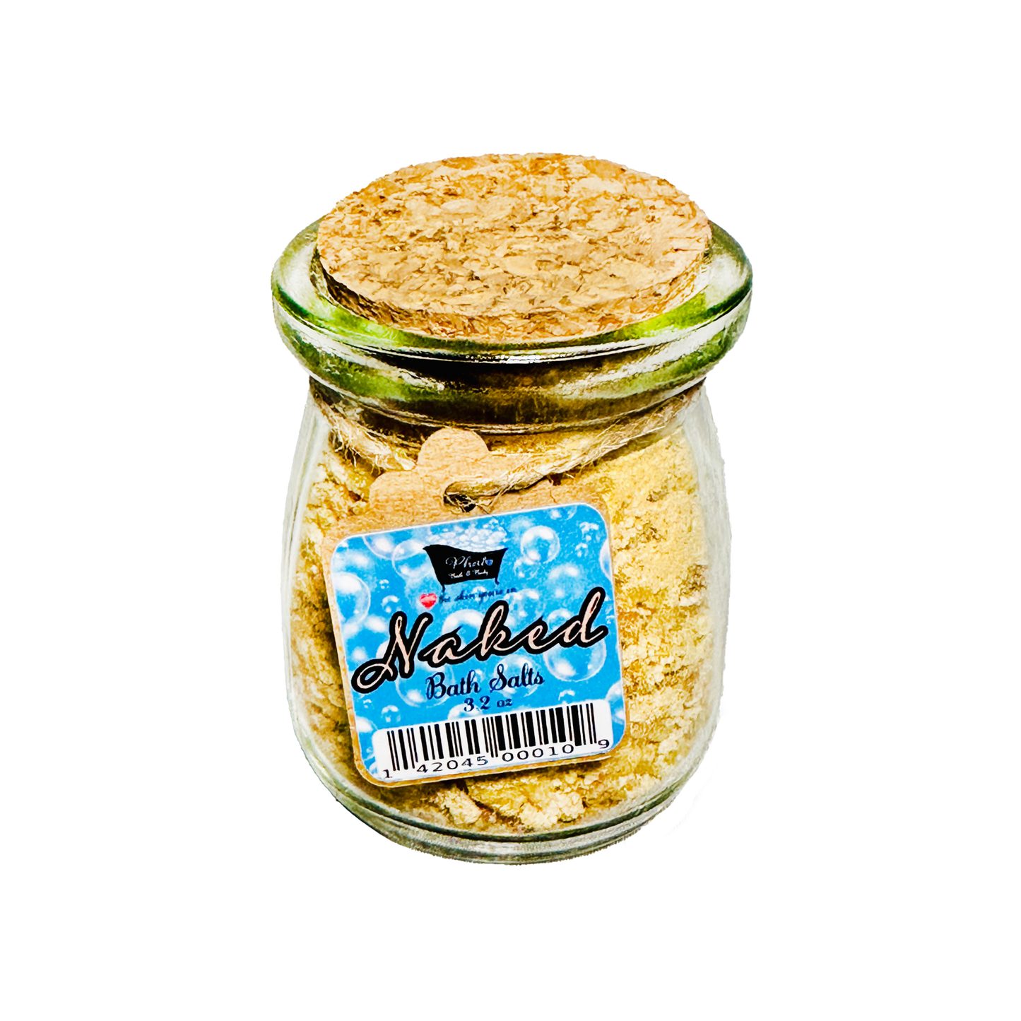 Naked Natural Bath Salts with Kaolin Clay Avocado Oil & Sea Salt Bath Soak | 3.5 oz