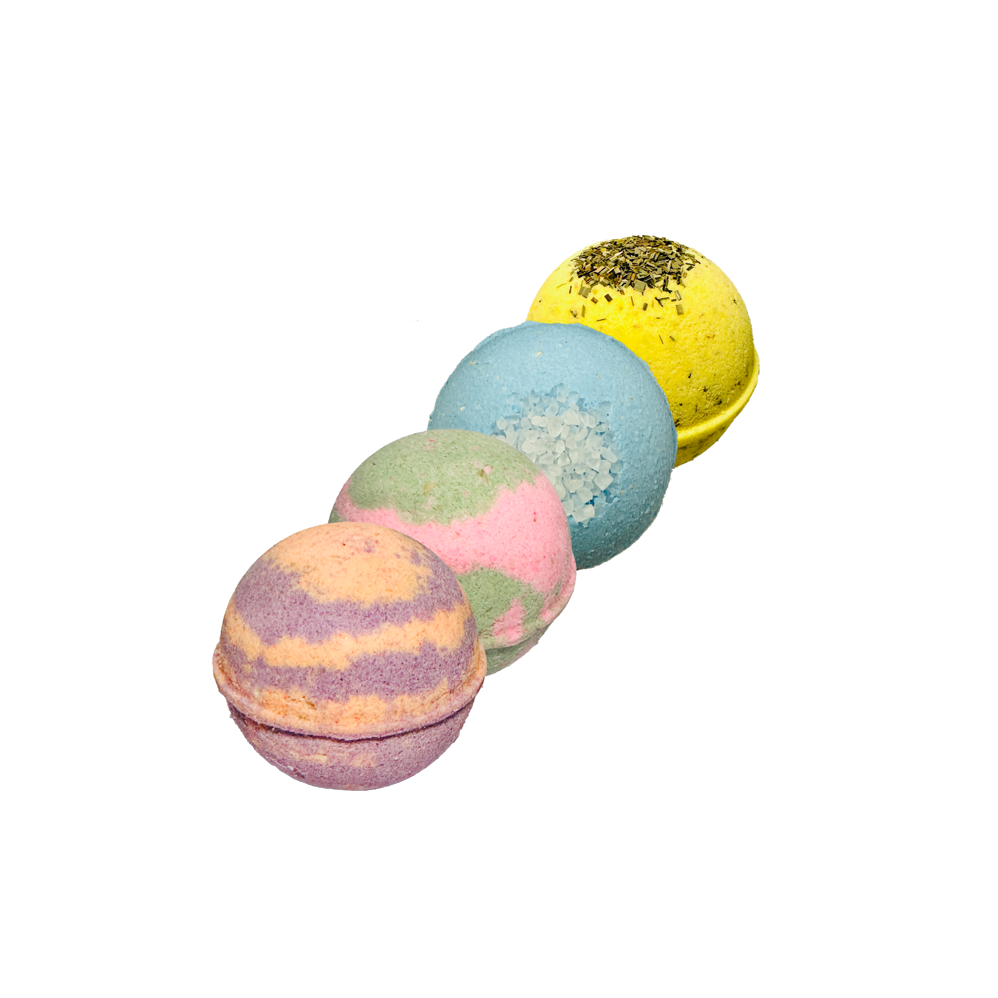 4 Oatmeal Assorted Scents Bath Bombs Organic Natural with Vitamin E