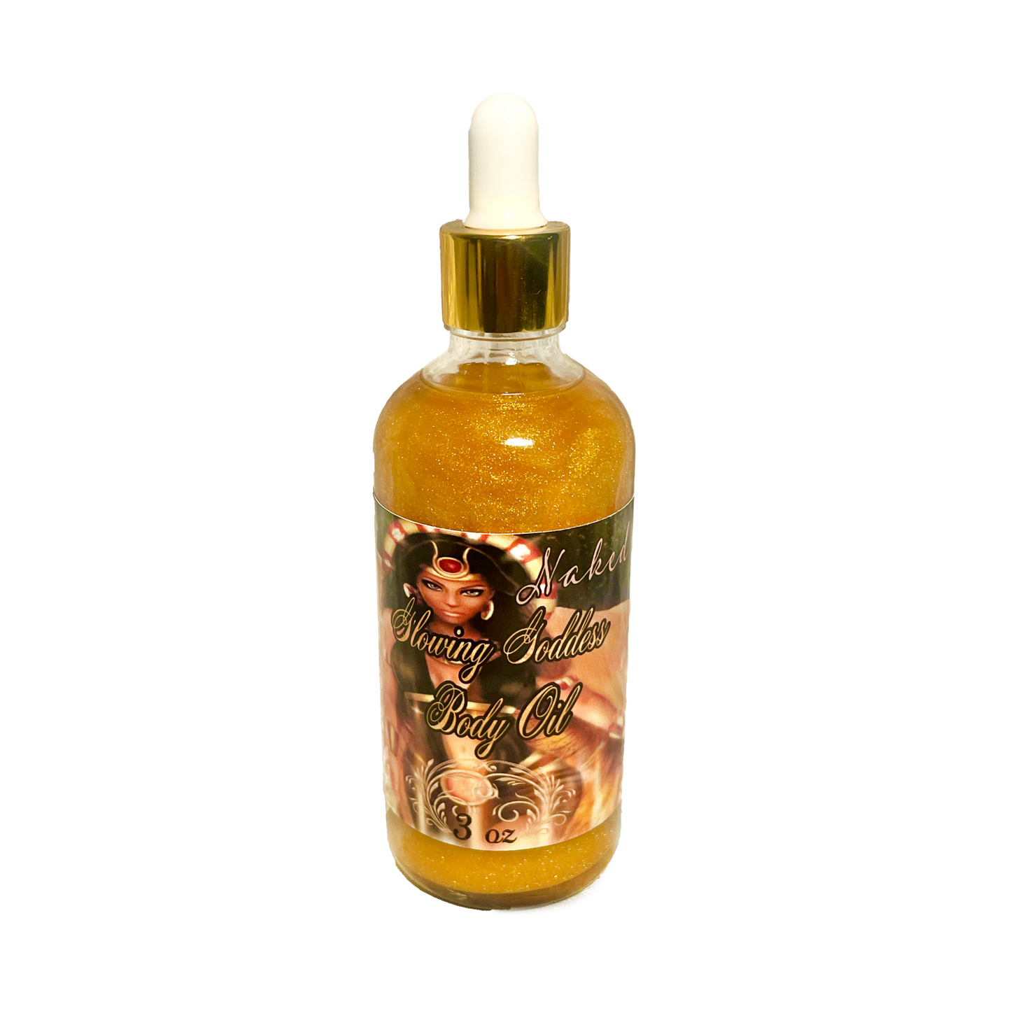 Naked Glowing Goddess Natural Shimmer Body Oil Golden Glow | 3.2 oz
