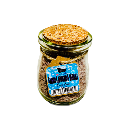 Amber Lavender & Vanilla Natural Bath Salts with Kaolin Avocado & Sea Salt | 3.5 oz
