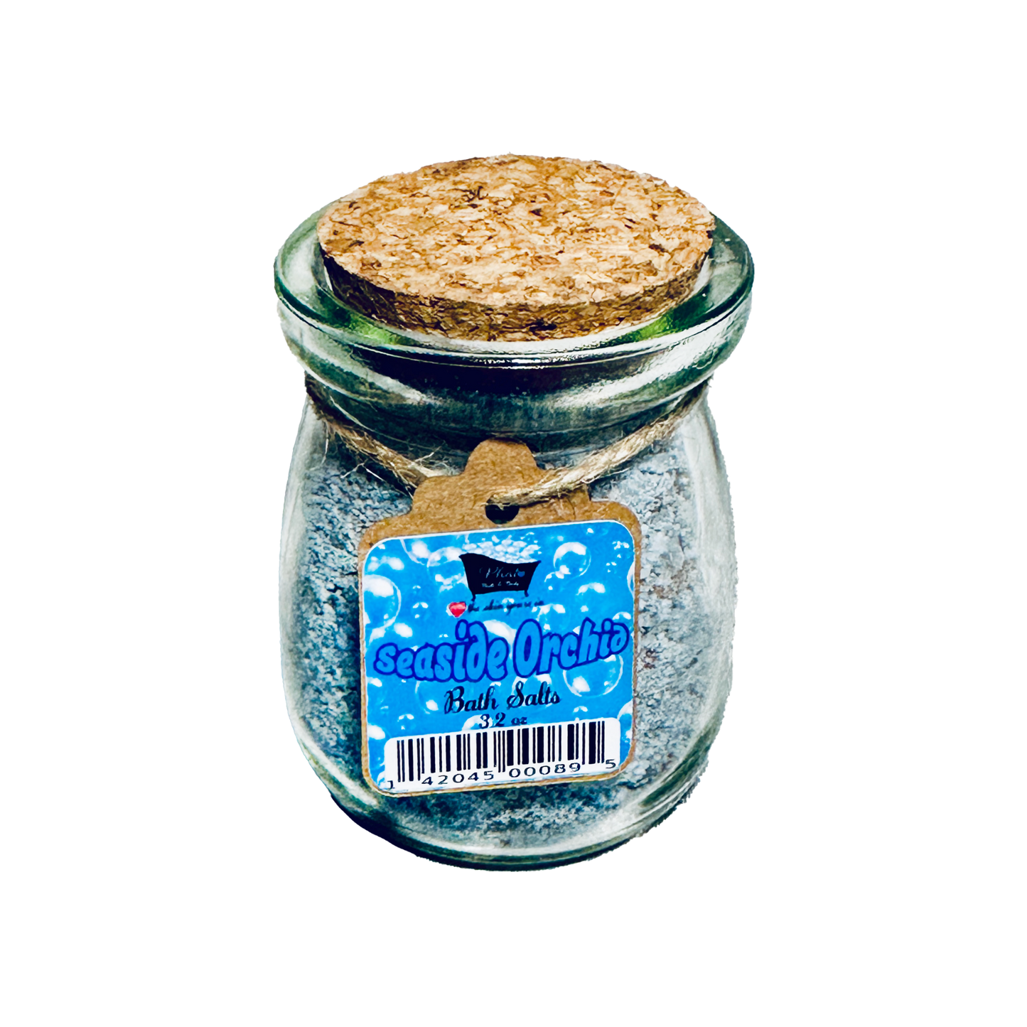 Seaside Orchid Natural Bath Salts with Kaolin Avocado & Sea Salt Bath Soak | 3.5 oz