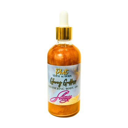 Slay Glowing Goddess Natural Shimmer Body Oil Golden Glow Bite Me Type | 3.2 oz