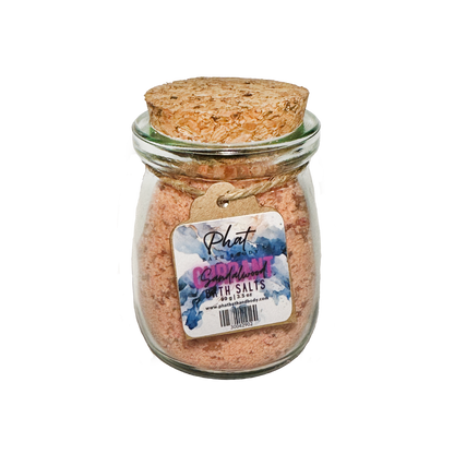 Currant & Sandalwood Natural Bath Salts with Kaolin Avocado & Sea Salt Bath Soak | 3.5 oz