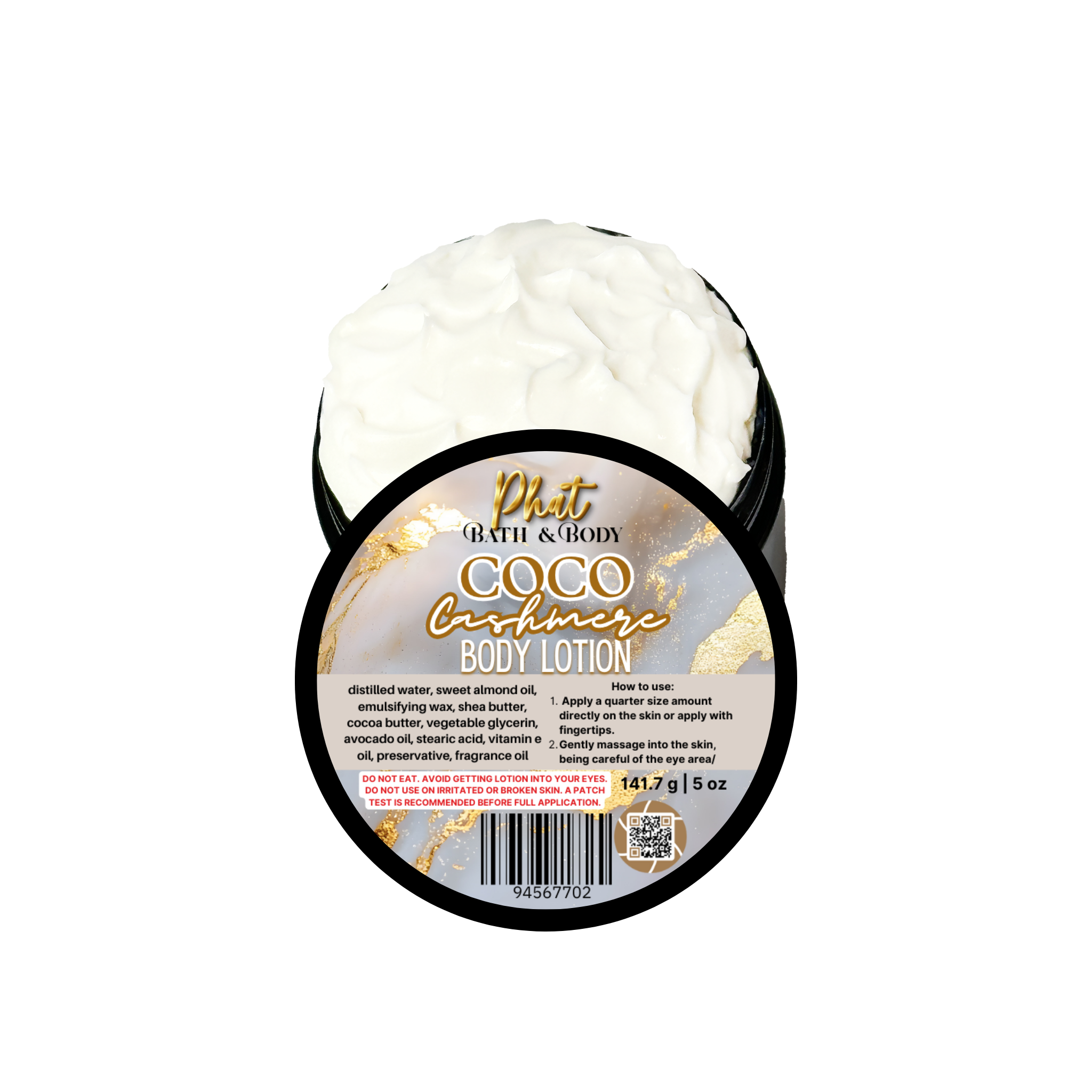 Coco Cashmere Organic Moisturizing Body Lotion Cocoa Butter Cashmere Type | 5 oz