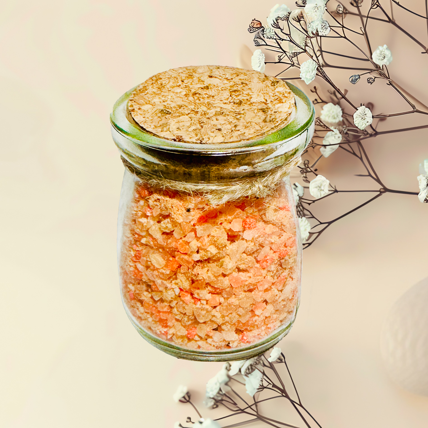 Just Peachy Natural Bath Salts with Kaolin Avocado & Sea Salt Bath Soak | 3.5 oz