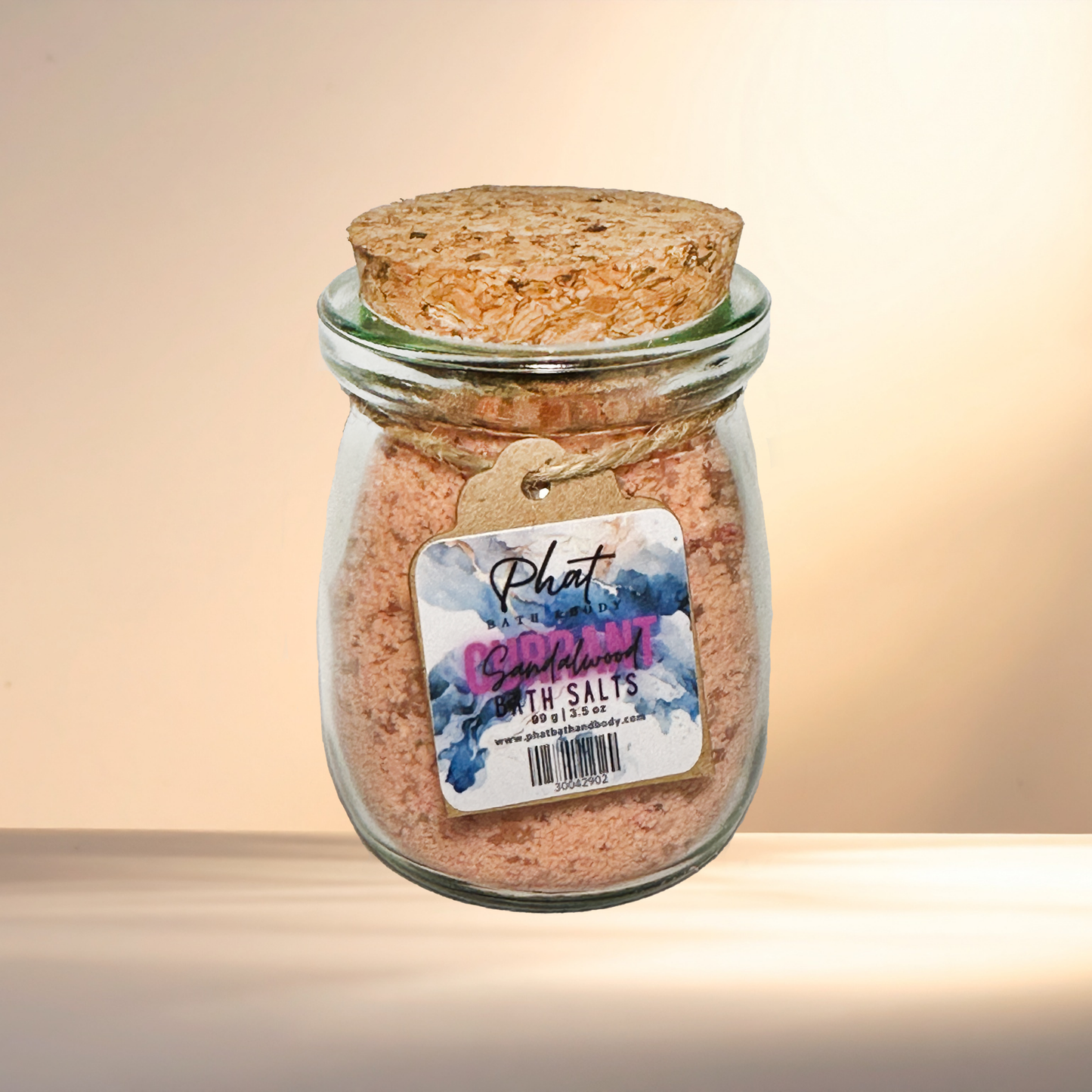 Currant & Sandalwood Natural Bath Salts with Kaolin Avocado & Sea Salt Bath Soak | 3.5 oz