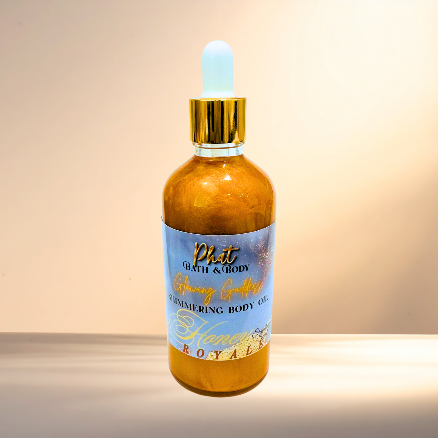 Honey Royale Signature Scent Glowing Goddess Natural Shimmer Body Oil | 3.2 oz