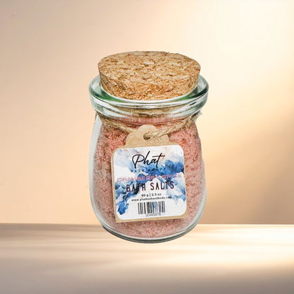 Cranberry Spice Natural Bath Salts with Kaolin Avocado & Sea Salt Bath Soak | 3.5 oz