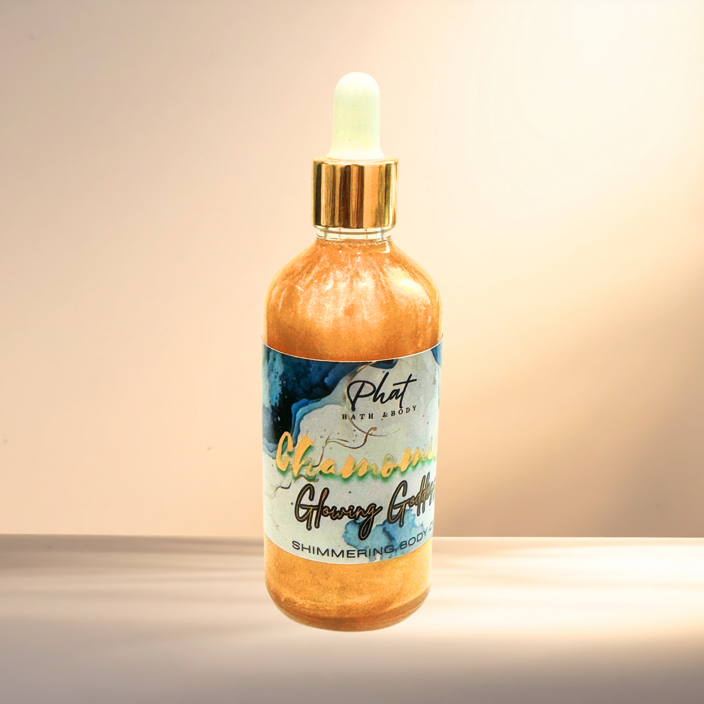 Chamomile Glowing Goddess Natural Shimmer Body Oil Golden Glow | 3.2 oz