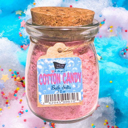 Cotton Candy Natural Bath Salts Kaolin Avocado Sea Salt Bath Soak 3.5 oz