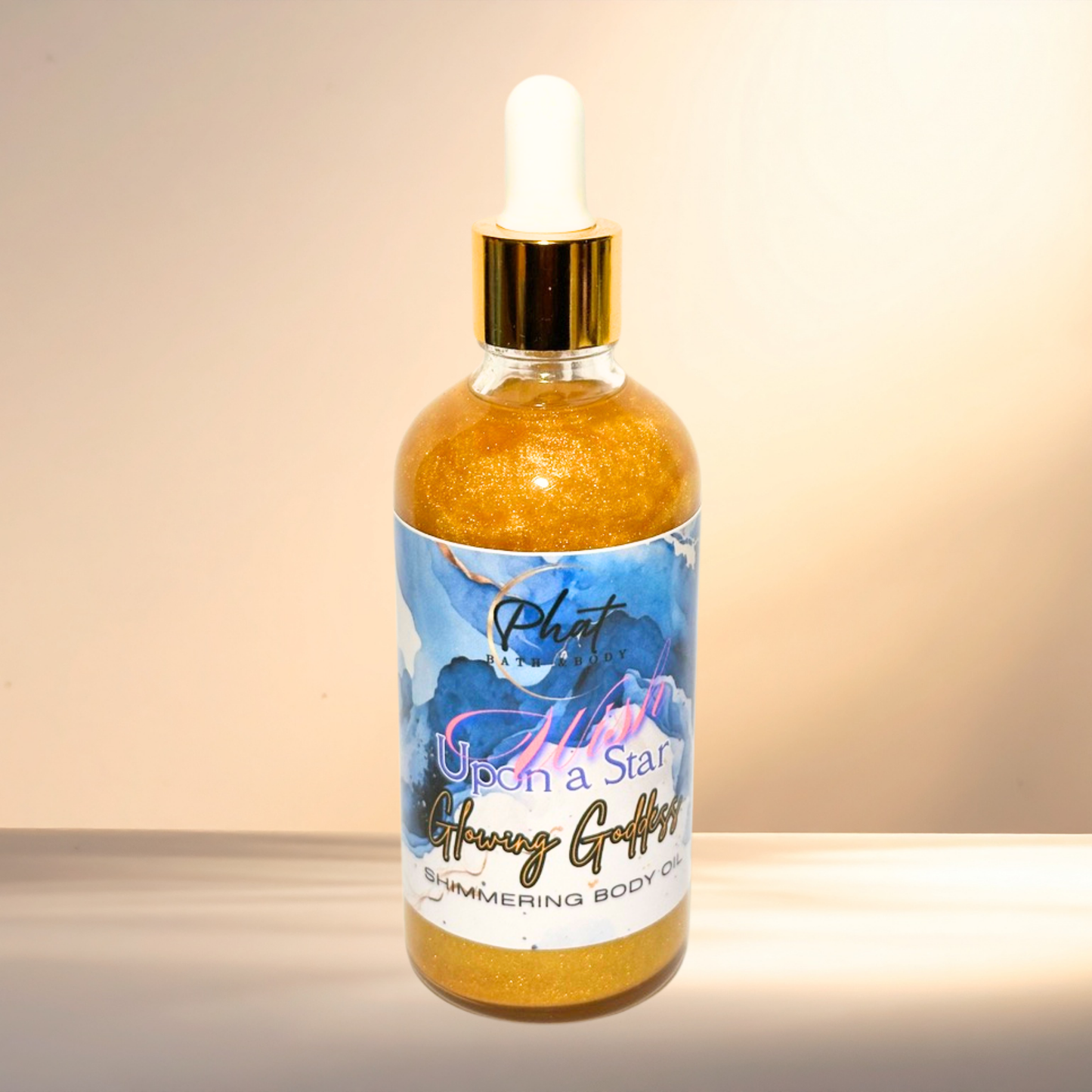 Wish Upon a Star Glowing Goddess Natural Shimmer Body Oil Thousand Wishes Type Golden Glow | 3.2 oz