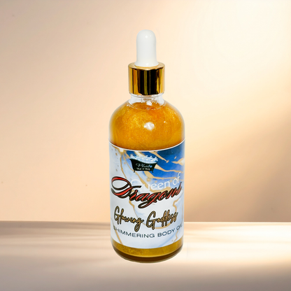 Queen of Dragons Glowing Goddess Natural Shimmer Body Oil Dragons Blood Type | 3.2 oz