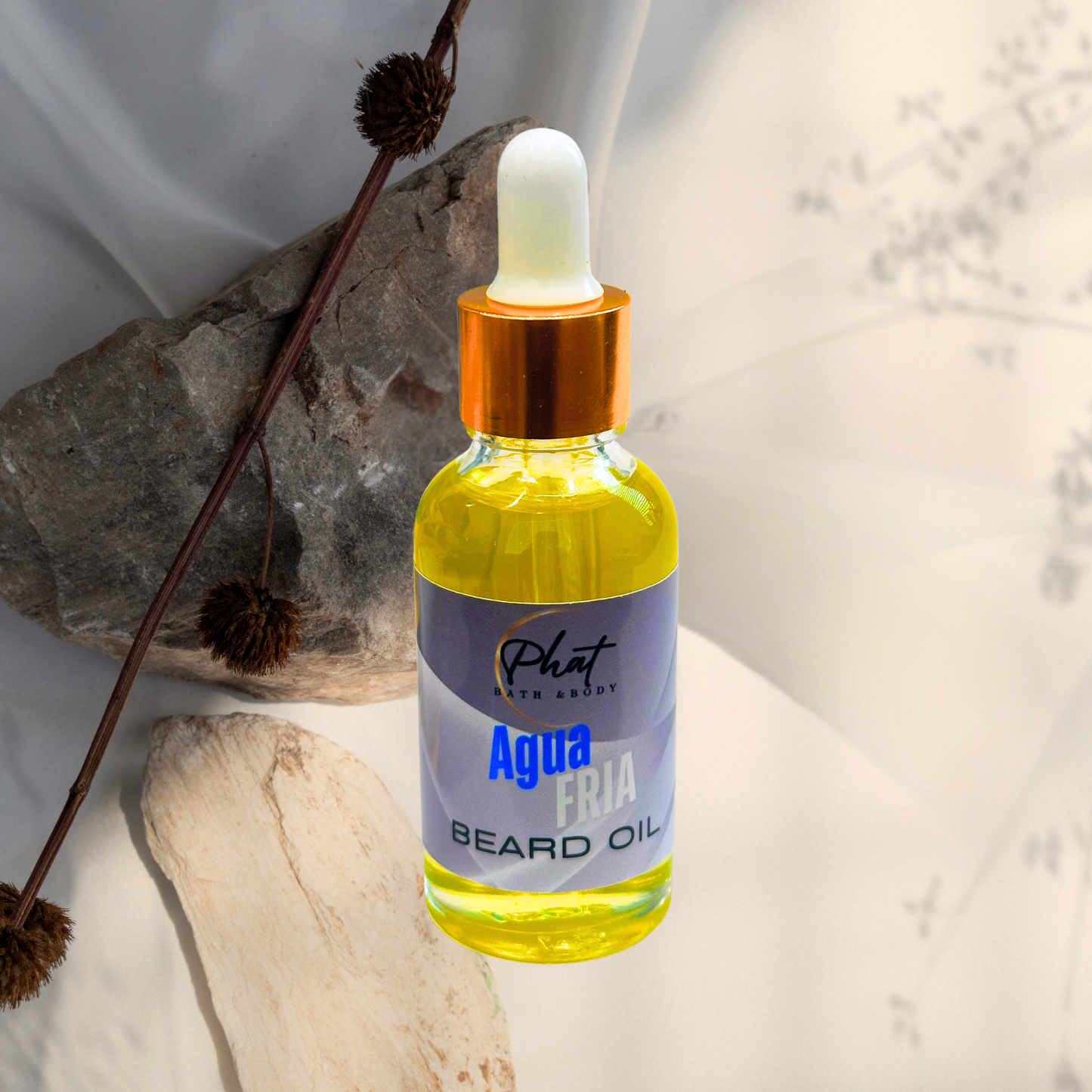 Agua Fria Natural Beard Oil with Rosehip & Carrot Seed Oil Cool Water Type | 1 oz