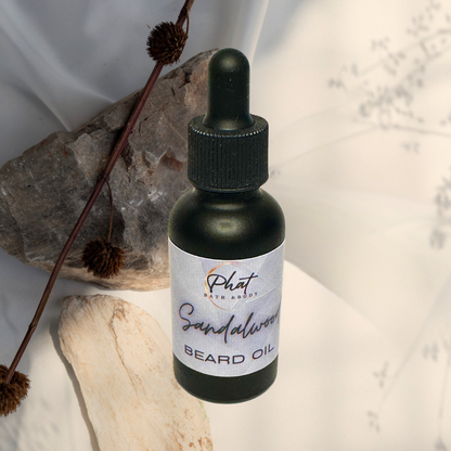 Sandalwood Natural Beard Oil with Rosehip Essential & Carrot Seed Oil | 1 oz