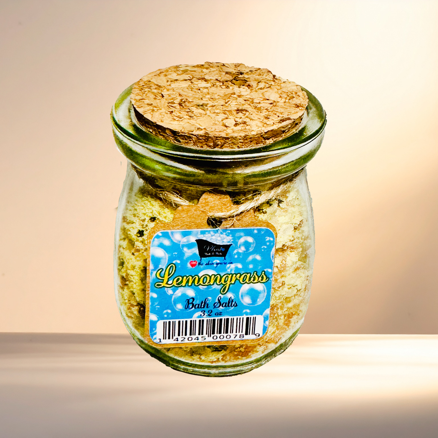 Lemongrass Natural Bath Salts with Kaolin Avocado & Sea Salt Bath Soak | 3.5 oz