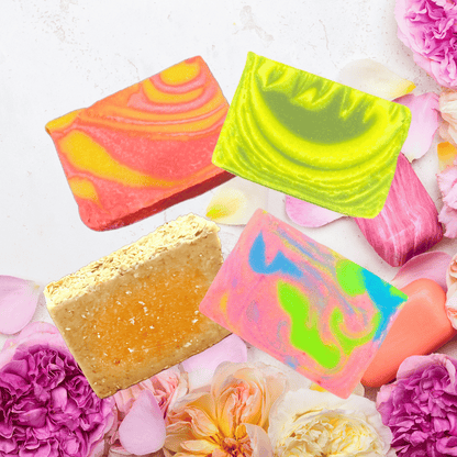 4 Handmade Natural Bar Soaps in Assorted Scents