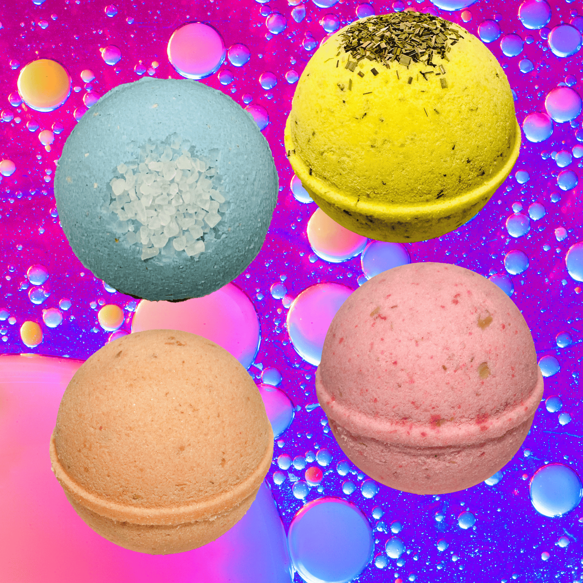 4 Oatmeal Luxury Assorted Scents Bath Bombs Organic Natural Vitamin E