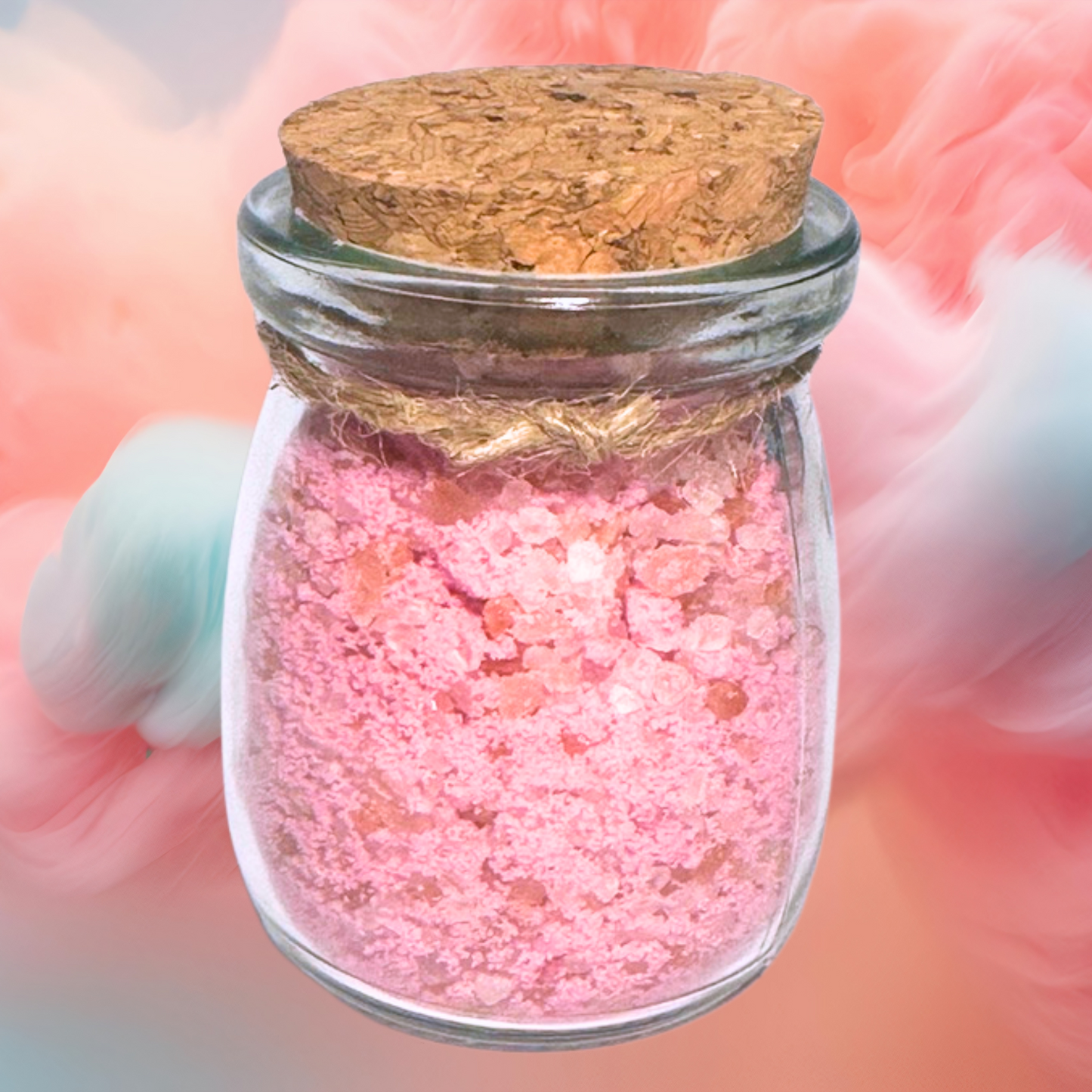 Cotton Candy Natural Bath Salts Kaolin Avocado Sea Salt Bath Soak 3.5 oz