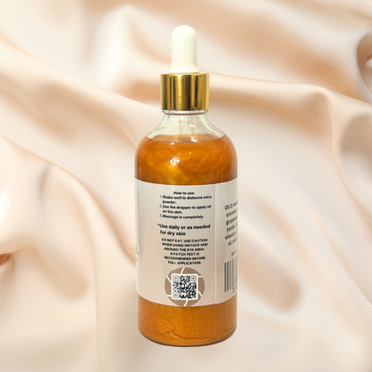 White Tea & Rose Signature Scent Glowing Goddess Natural Shimmer Body Oil | 3.2 oz