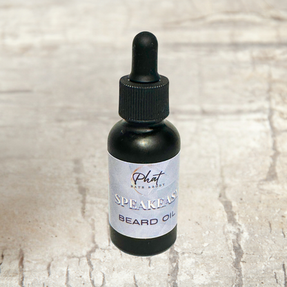 Speakeasy Natural Beard Oil with Rosehip & Carrot Seed Oil French Bourbon & Leather | 1 oz