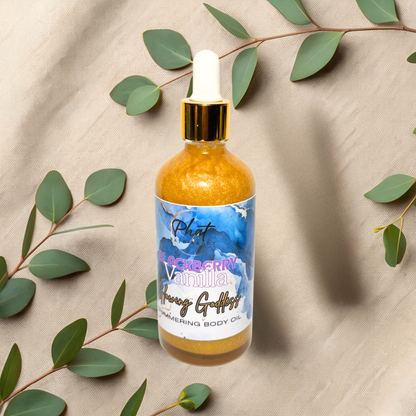 Blackberry Vanilla Glowing Goddess Natural Shimmer Body Oil Black Raspberry & Vanilla Type | 3.2 oz