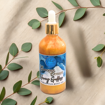 Coconut Cream Glowing Goddess Natural Shimmer Body Oil Golden Glow | 3.2 oz