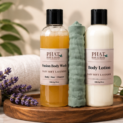 Baby Soft Lavender Bath Set