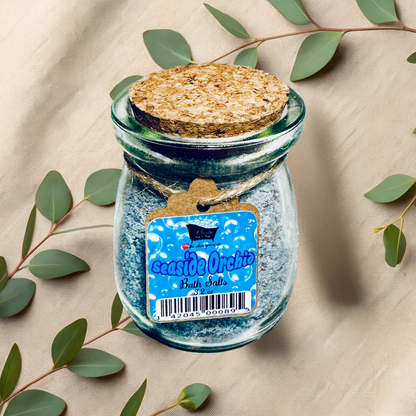 Seaside Orchid Natural Bath Salts with Kaolin Avocado & Sea Salt Bath Soak | 3.5 oz