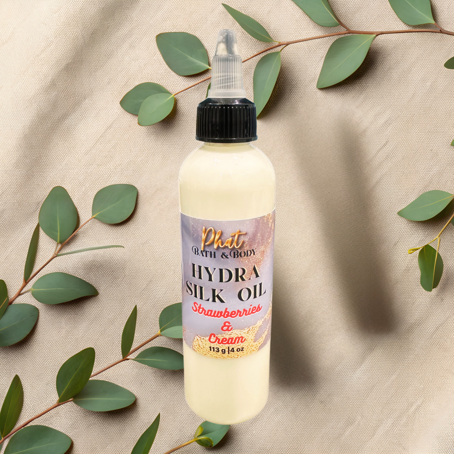 Strawberries & Cream | Hydra Silk Hair Oil | Hydrate | Smooth | Restore | 4 oz