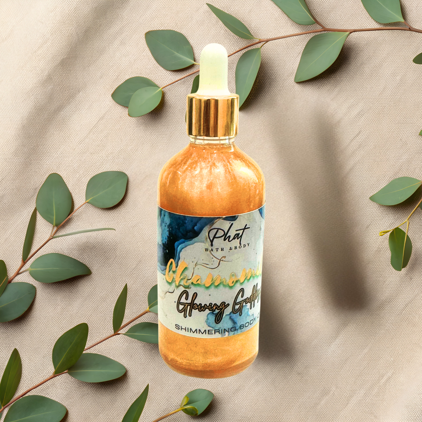 Chamomile Glowing Goddess Natural Shimmer Body Oil Golden Glow | 3.2 oz