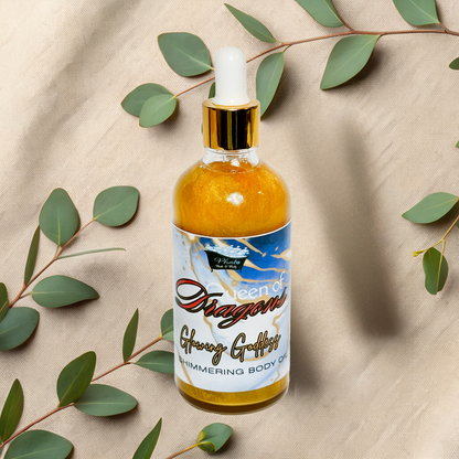 Queen of Dragons Glowing Goddess Natural Shimmer Body Oil Dragons Blood Type | 3.2 oz