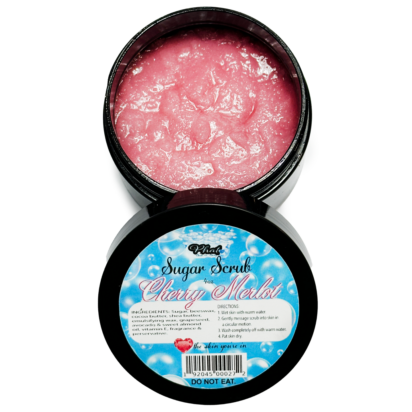 Cherry Merlot Whipped Shea Sugar Scrub Cocoa Butter 4 oz