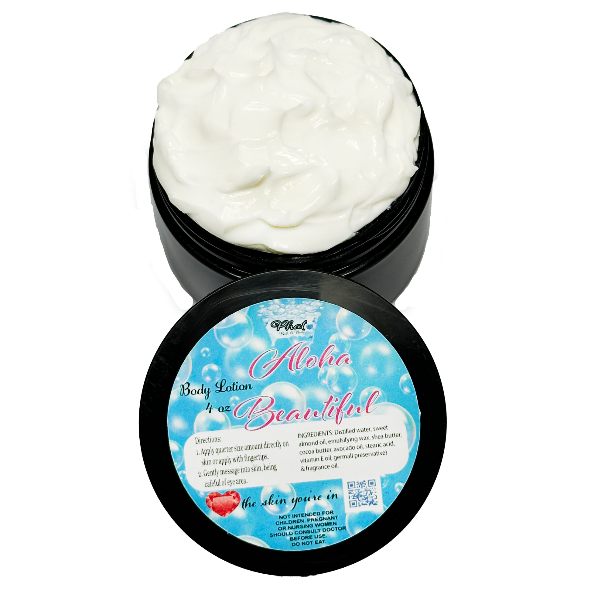 Aloha Beautiful Organic Moisturizing Body Lotion Shea Cocoa Butter Maui Mist