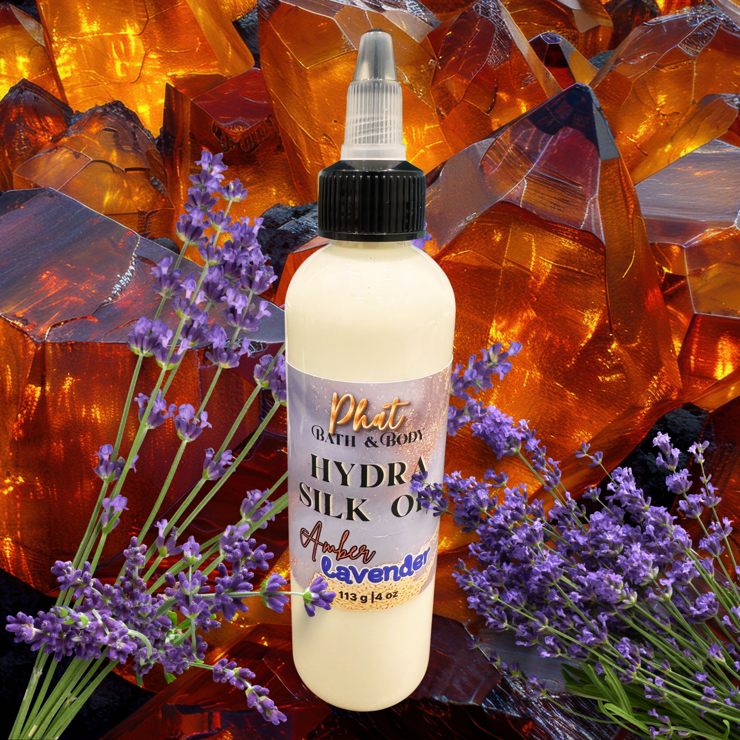 Amber & Lavender | Hydra Silk Oil | Hydrate | Smooth | Restore | 4 oz
