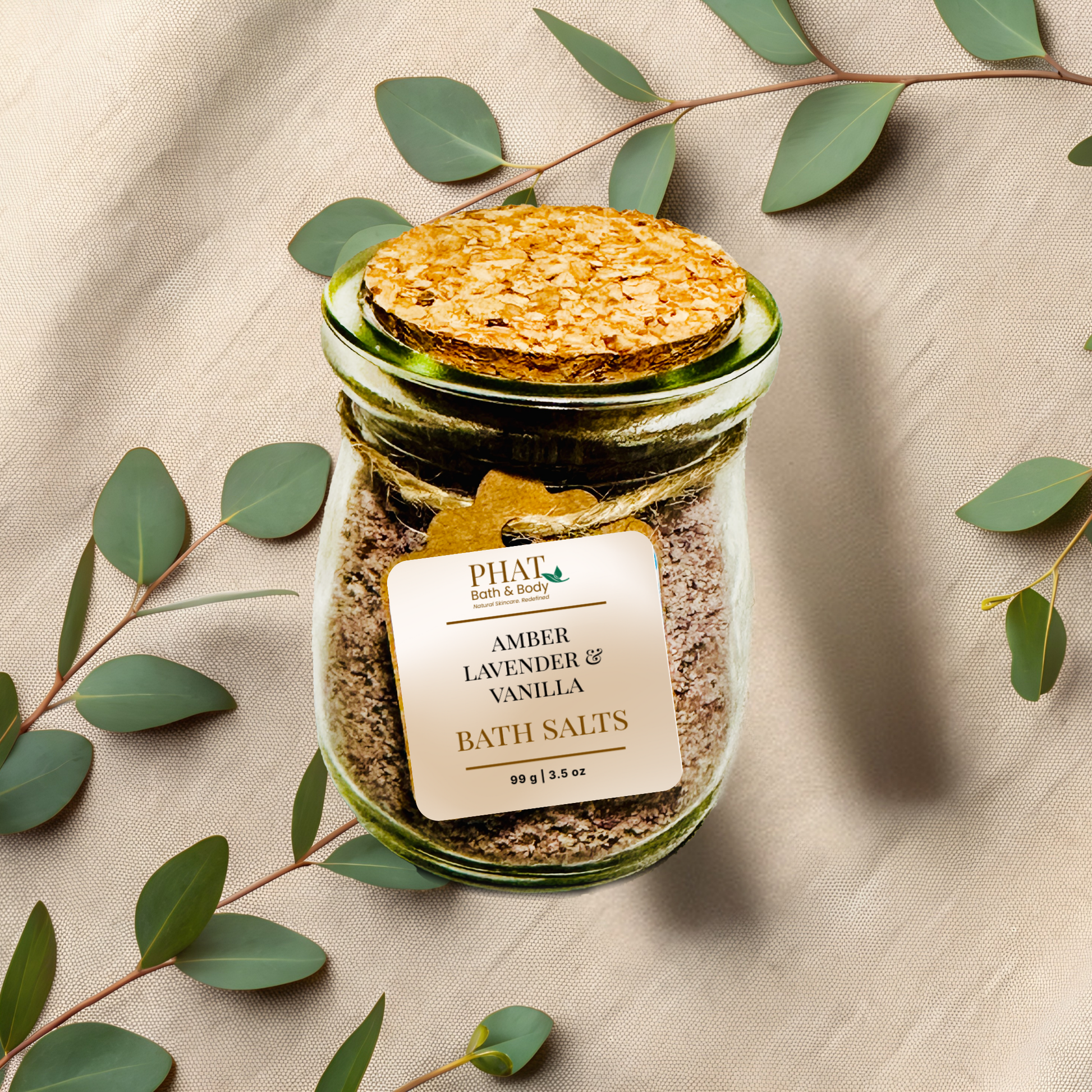 Amber Lavender & Vanilla Mineral Bath Salts – 3.5 oz