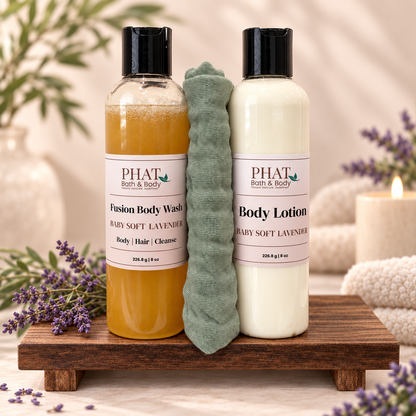 Baby Soft Lavender Bath Set