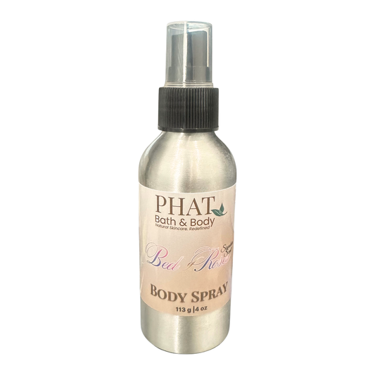Body spray bottle with 'PHAT Bath & Body' branding on a white background