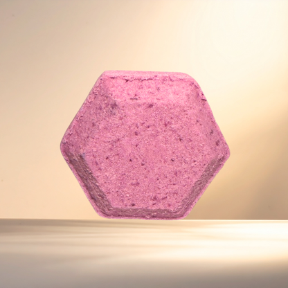 Hexagonal pink steamer on a beige background