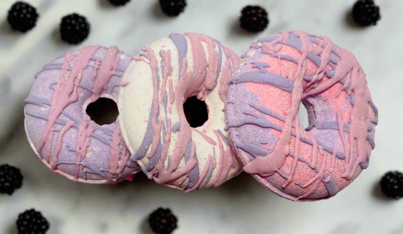 Blackberry Vanilla  Doughnut Bath Bombs